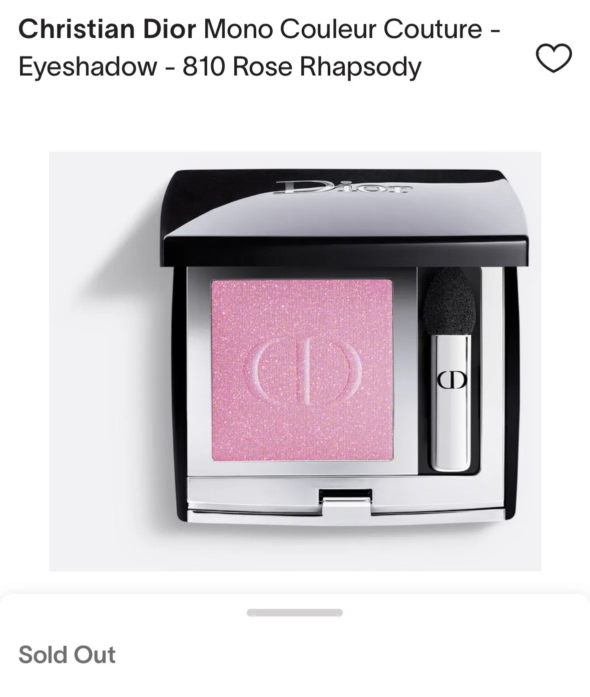 dior モノクルールクチュール 810 ローズラプソディ 2023年夏新作単色アイシャドウ】【旧】モノ クルール クチュール｜Dior