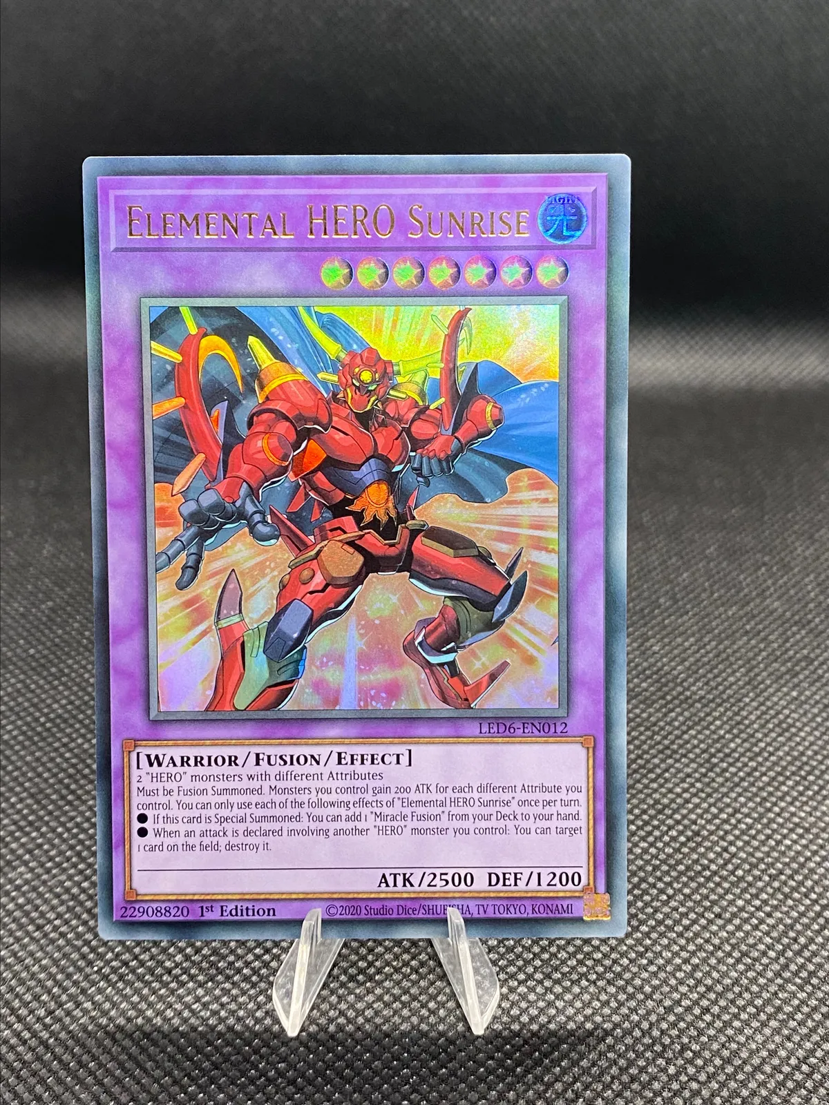 Yu-Gi-Oh! Elemental Hero Sunrise LED6-EN012 1st Edition Ultra Rare ...