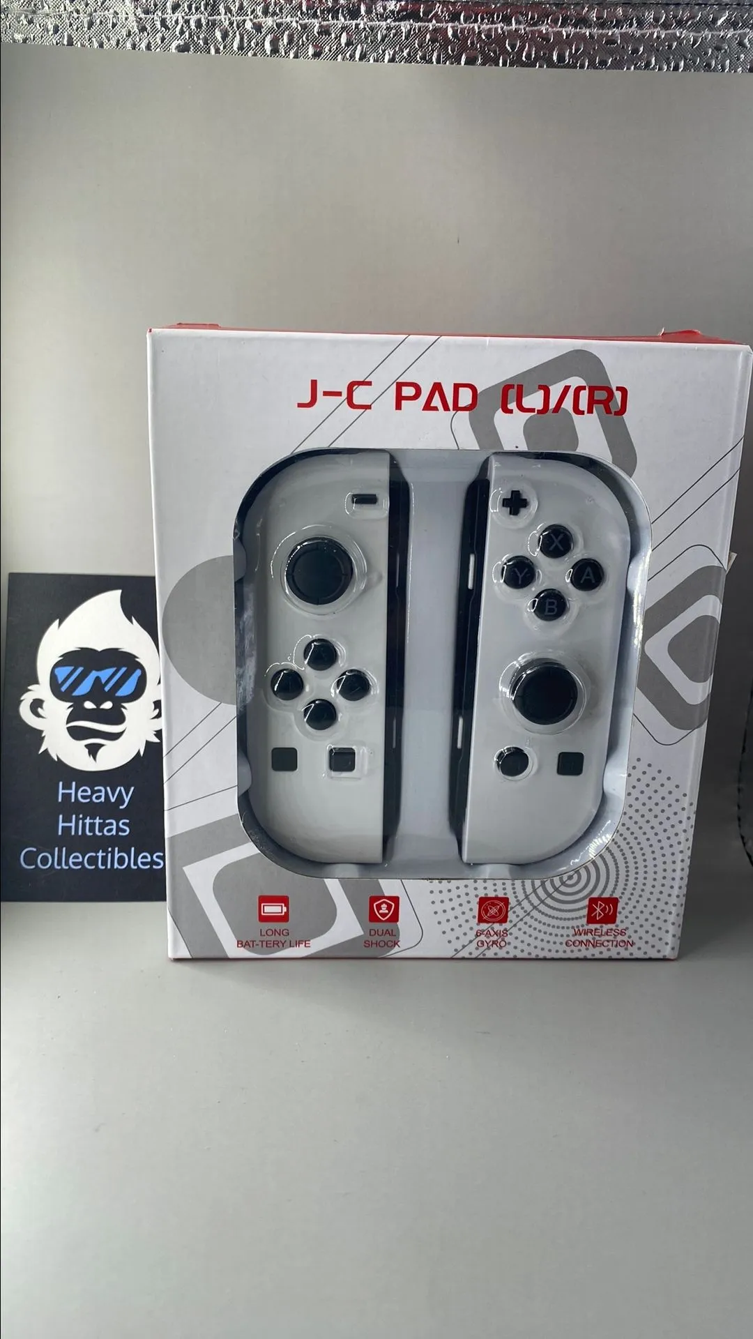 【美品】カスタムJoy-con　WHITE×REDメタリック Nintendo Switch Custom Joy-Con Soft Touch White Joy Cons