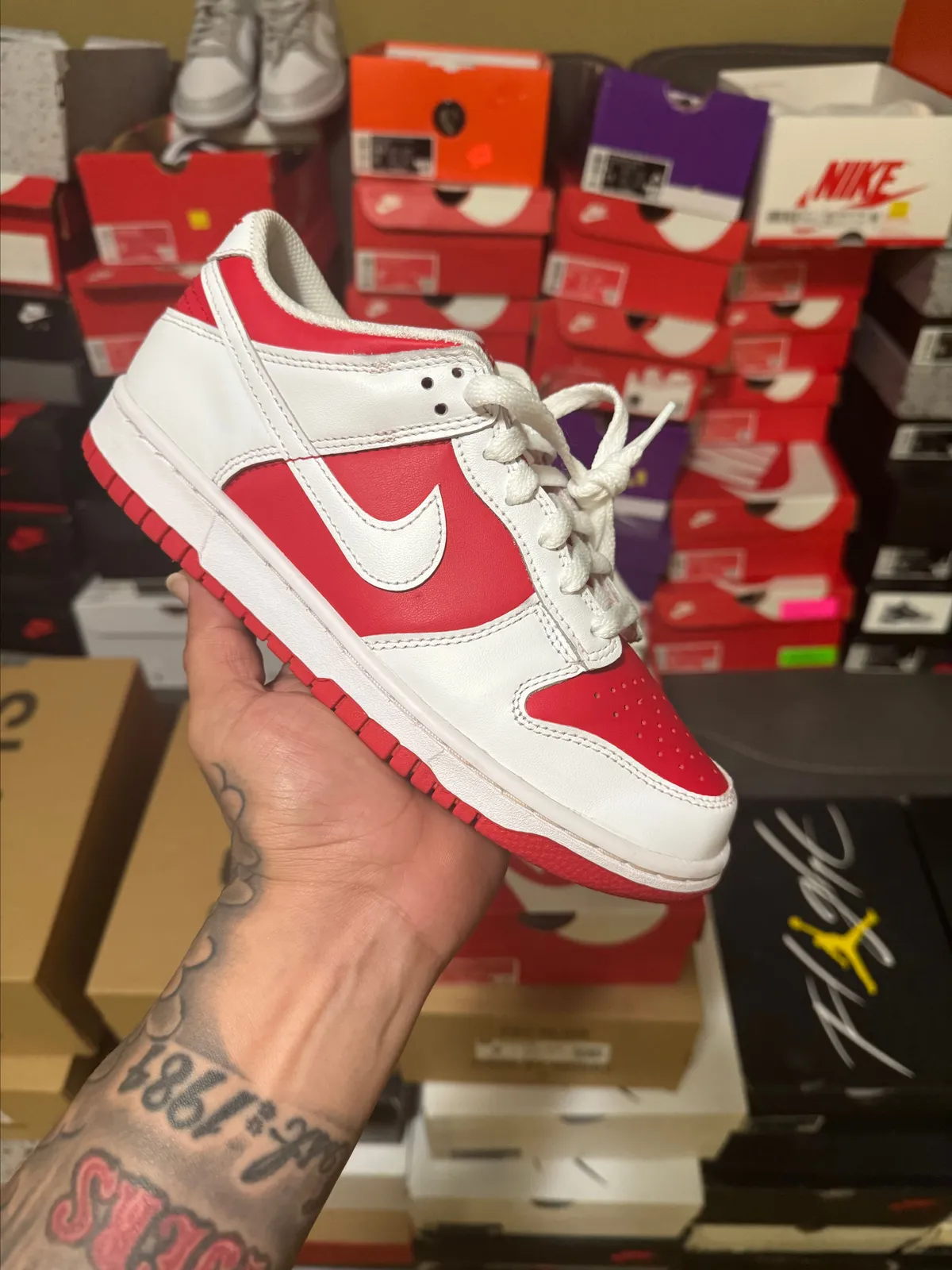 Nike Dunk Low Championship Red for Sale - Authenticity