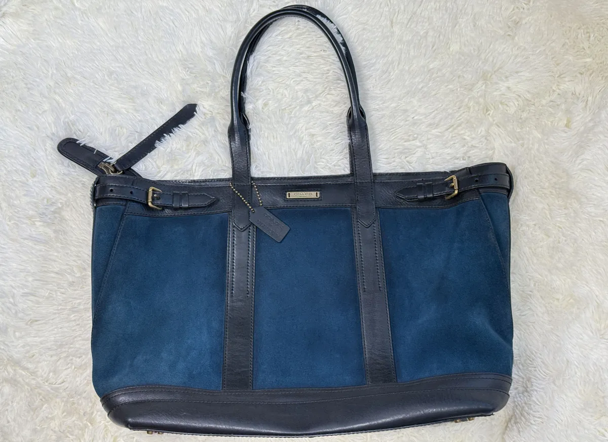 02. Coach x Billy Reid Warrior Tote in Blue Suede, 2013 Limited