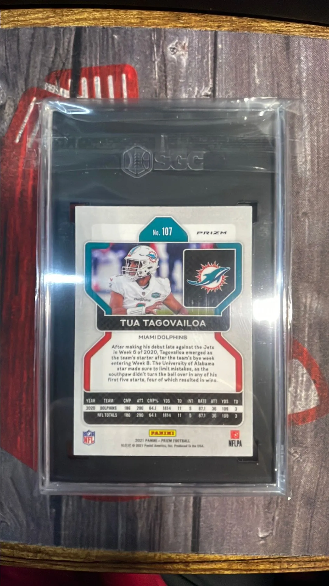 2021 store Panini Prizm Tua Tagovailoa black & red checker PRIZM SGC 9.5 MINT