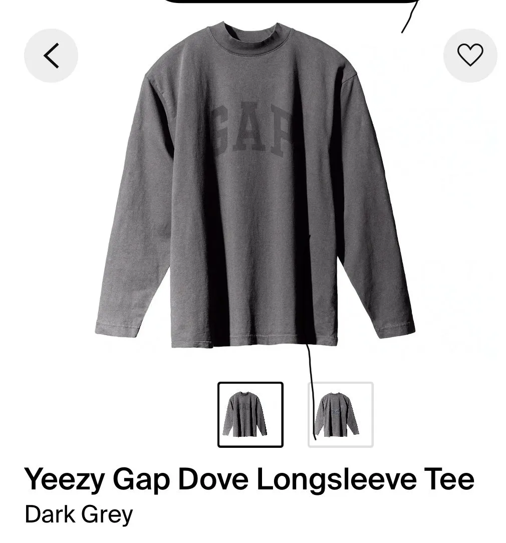トップス YEEZY GAP DOVE LONGSLEEVE TEE L - BLACK YEEZY Gap Dove Longsleeve T-Shirt 'Black' YEEZY-SS22-113
