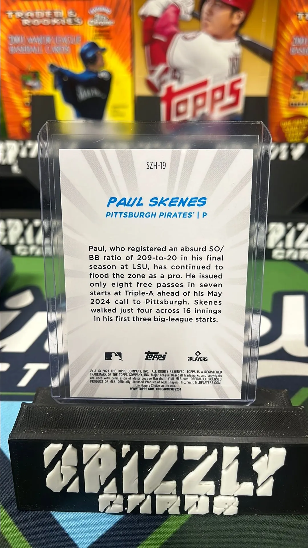 2024 Topps JAPAN EDITION Paul Skenes RC Strike Zone Heroes