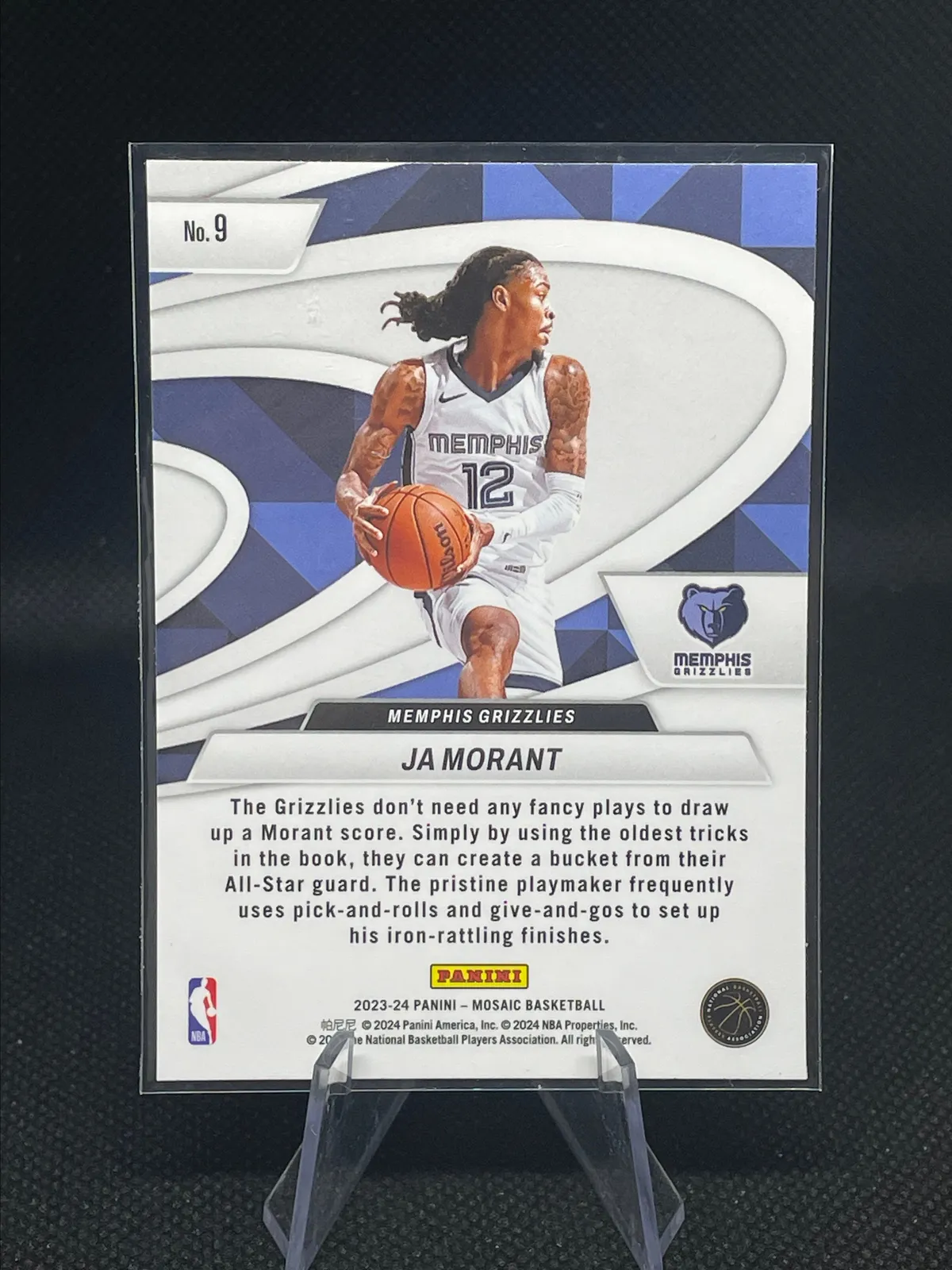 JA MORANT PANINI MOSAIC BASE ROOKIE CARD GRIZZLIES - BASKETBALL NBA PSA outlets 9