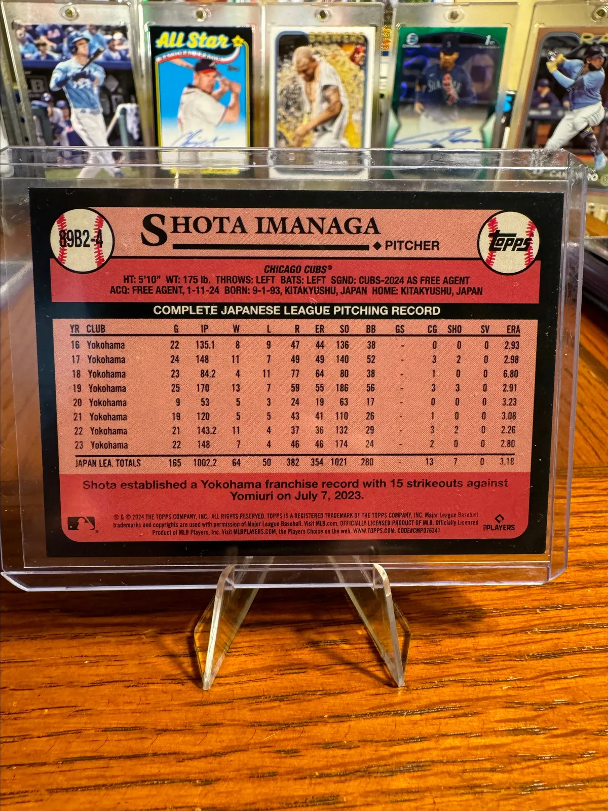 2024 Topps Series Two Shota Imanaga 35th Anniversary Rookie Card ...