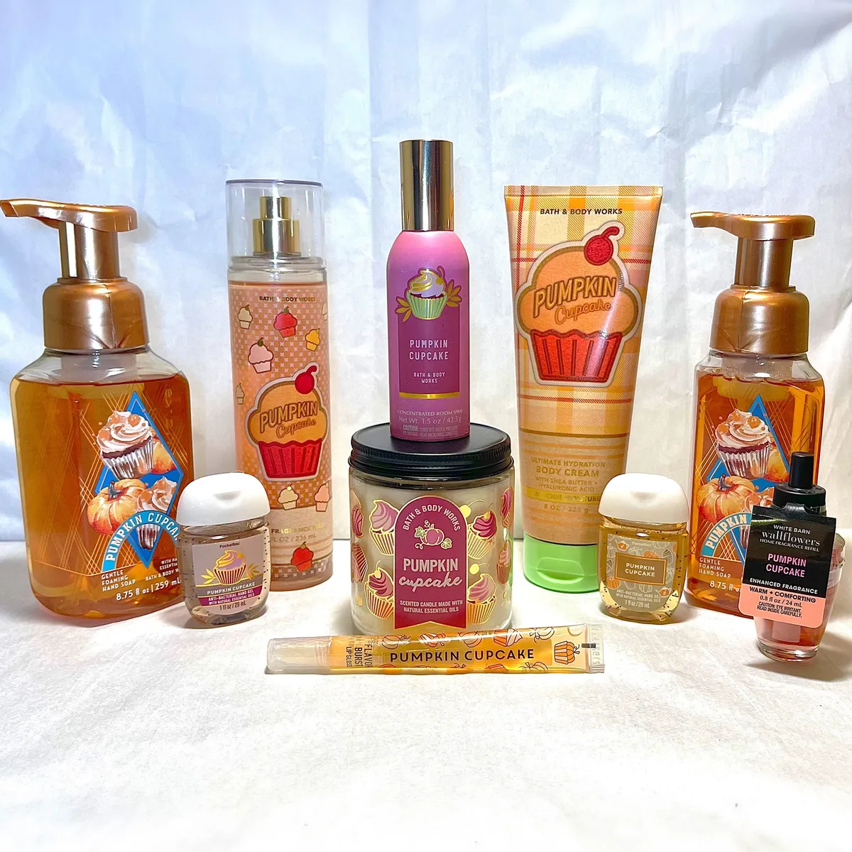 Store Bath & Body Works Pumpkin Cupcake Fragrance Mist Room Spray Candle Lip Gloss