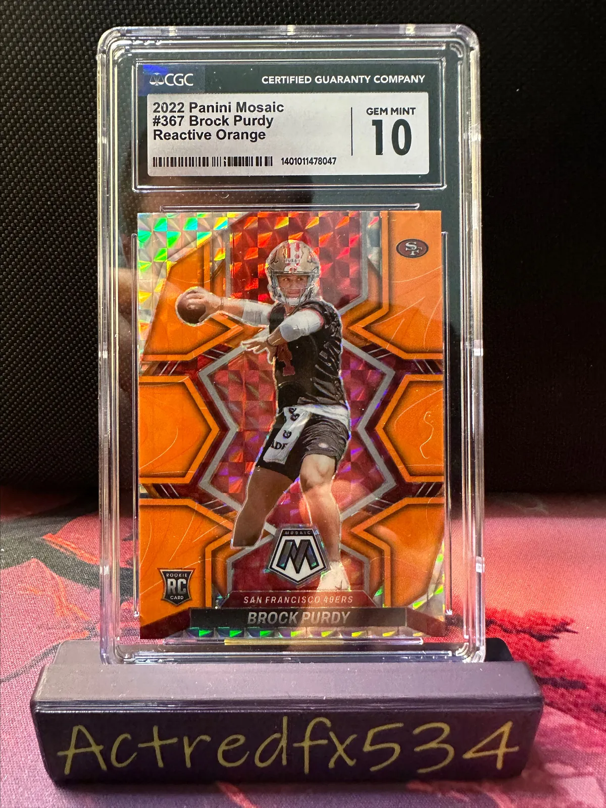 2022 mosaic Brock Purdy sold orange reactive