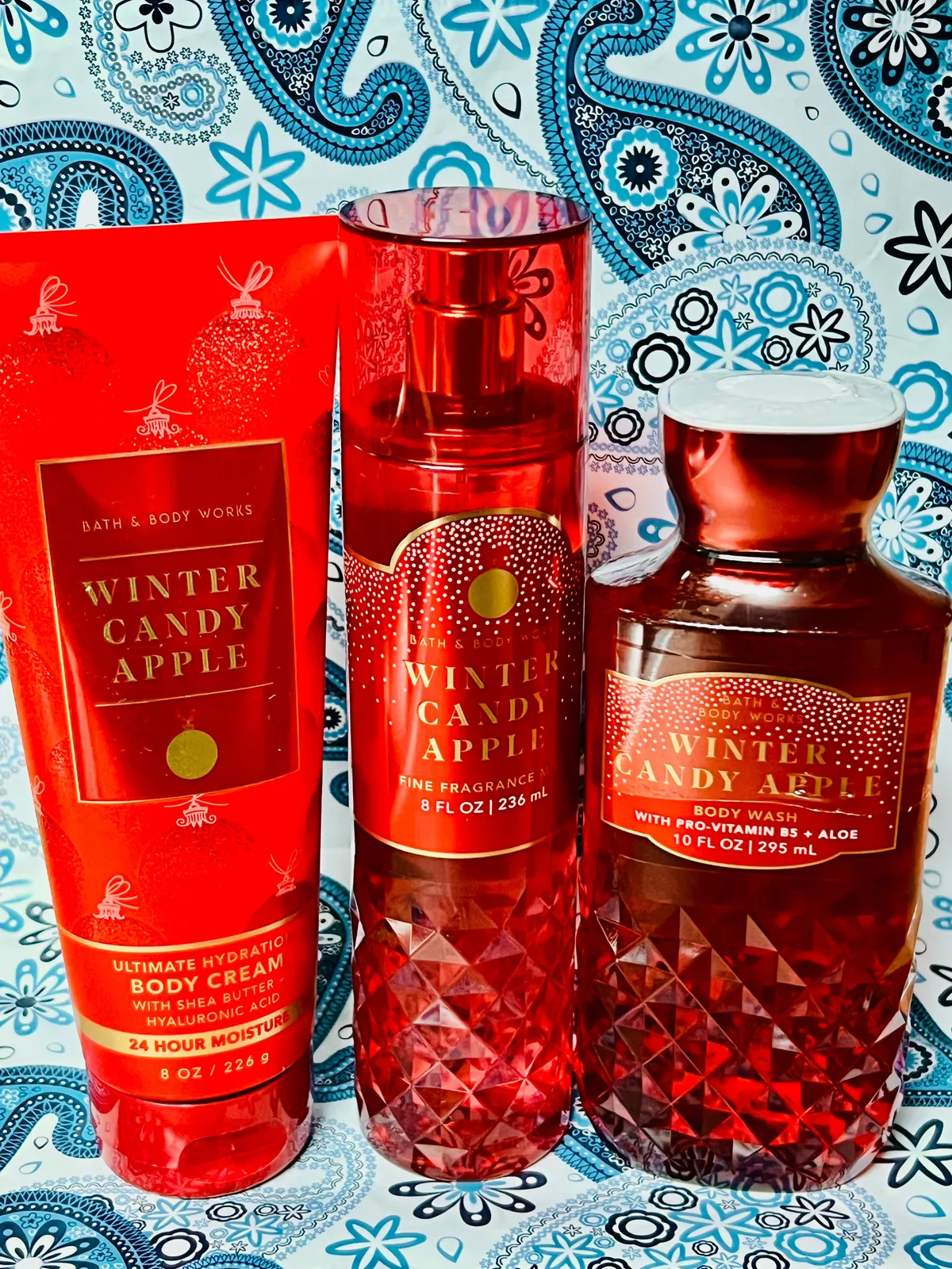 Bath outlets and Body Works winter candy apple set