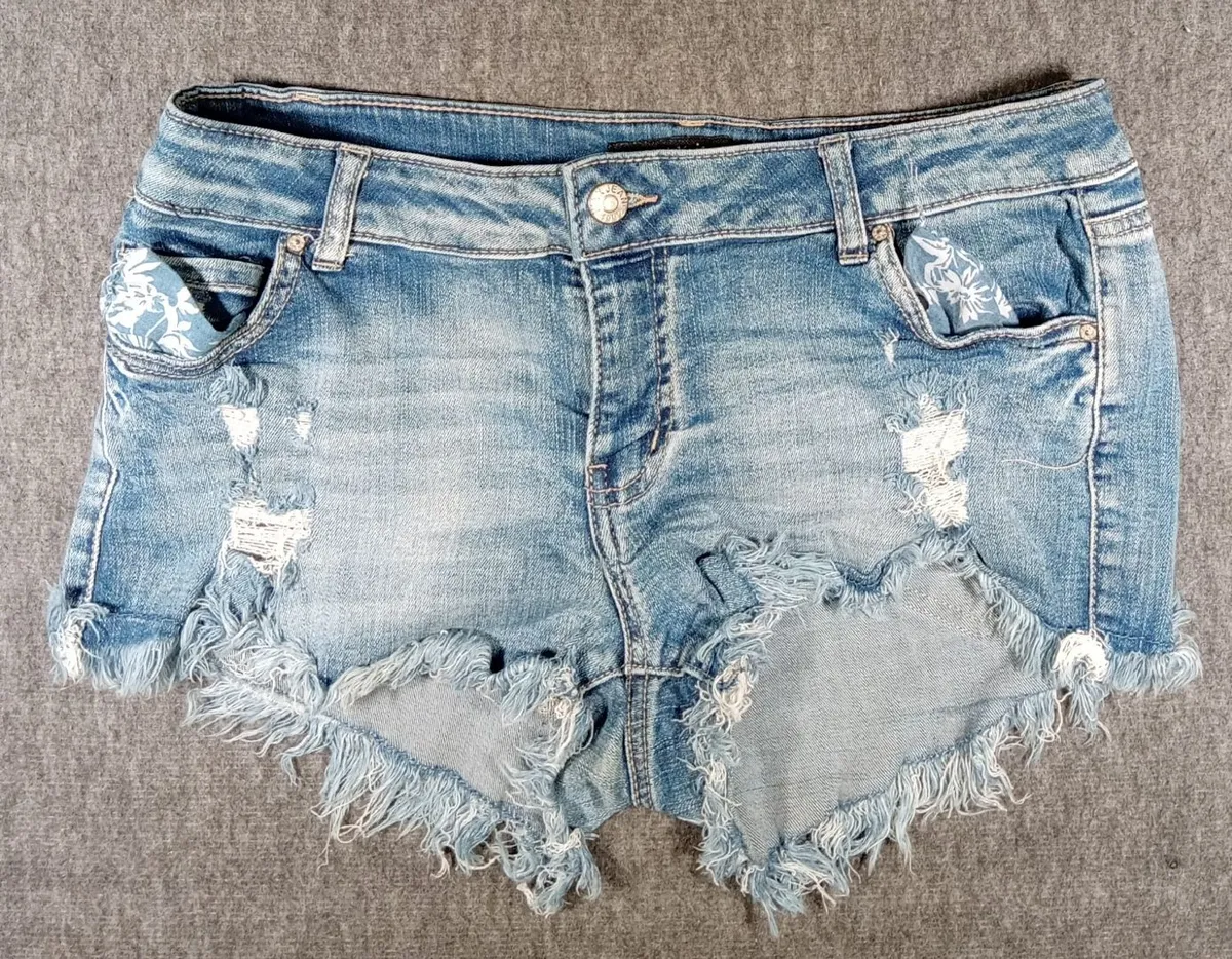 Women's Wax Jeans Jean Shorts Size Large Light Wash Cutoff Daisy Dukes ...