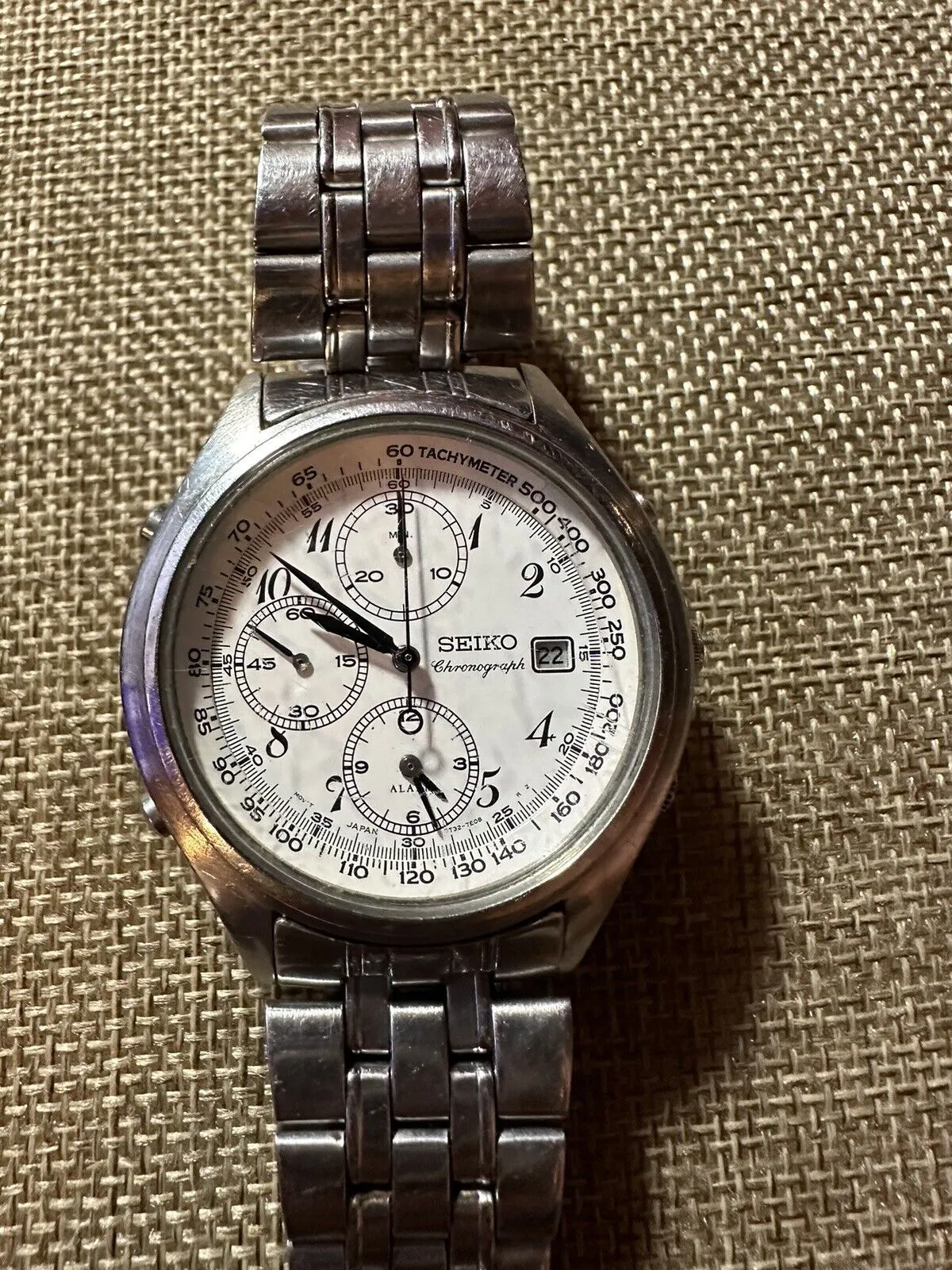 Seiko Chronograph Alarm Quartz Watch 7T32-7C60 · Whatnot: Shop