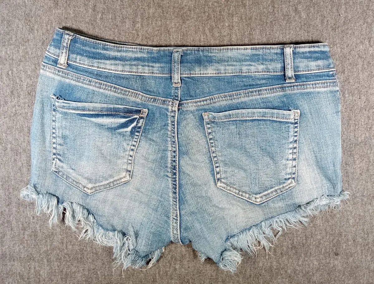 Women's Wax Jeans Jean Shorts Size Large Light Wash Cutoff Daisy Dukes ...