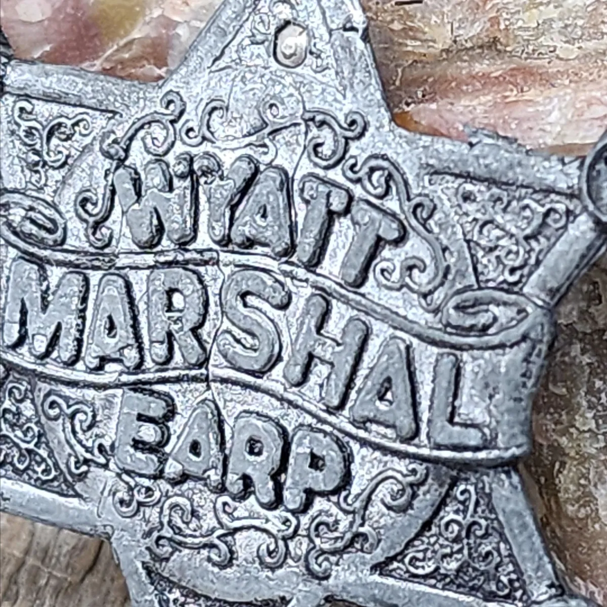 1957 Marshal Wyatt Earp Diecast Sheriff Police Star Badge Western Toy ...