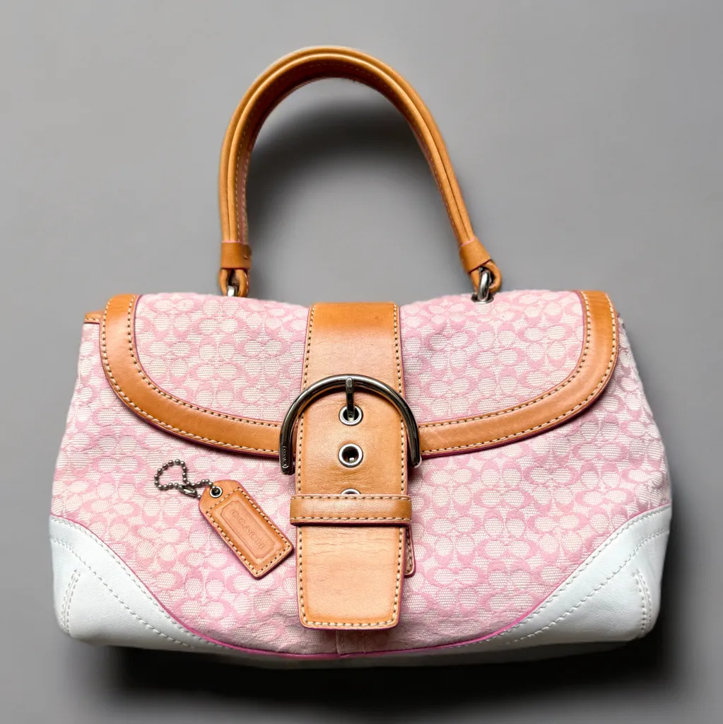 バッグ Coach 1941 Leather Top Handle Bag y2k Coach Y2K Pink Soho Top Handle Handbag 6349 China · Whatnot