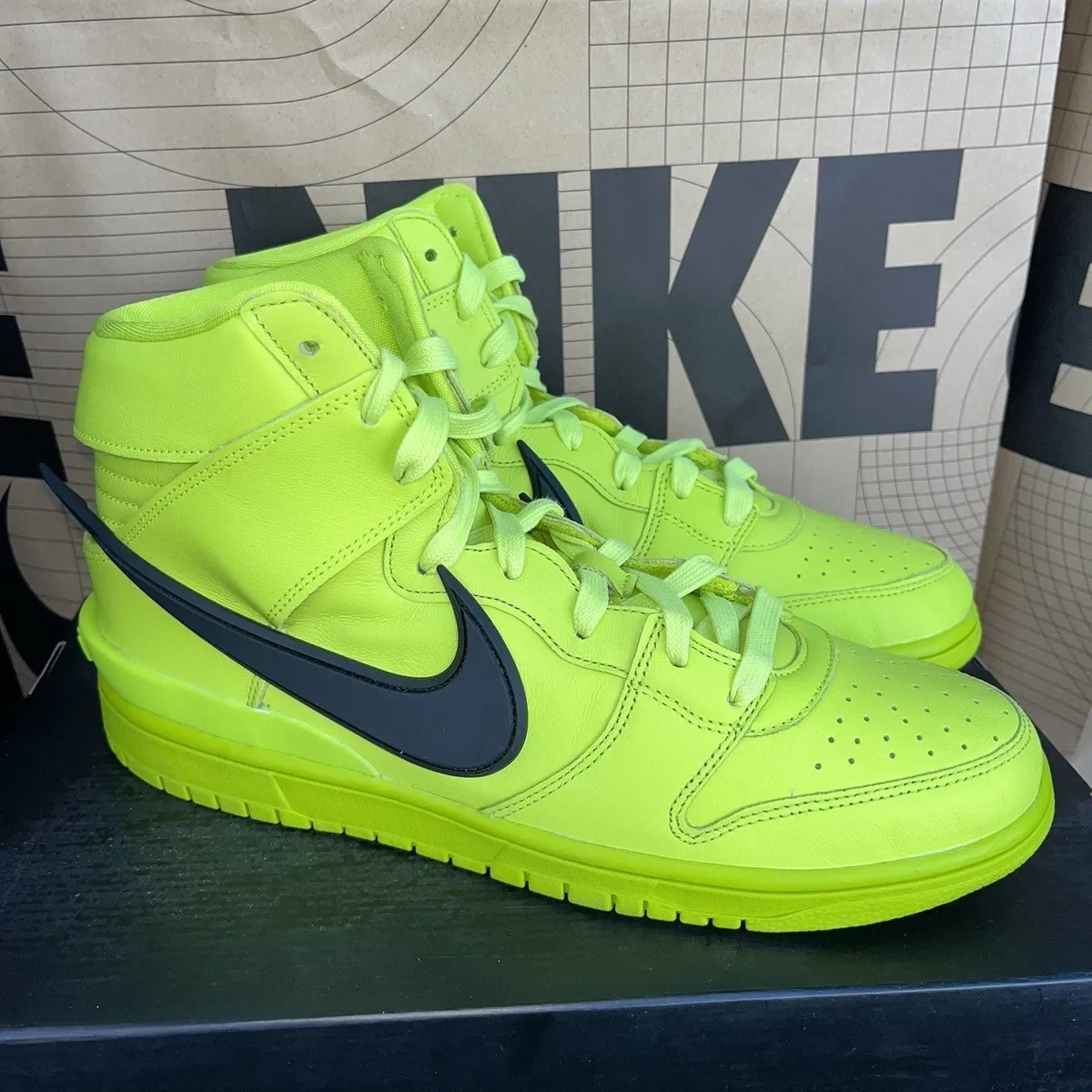 NEW Nike Dunk High x Ambush Atomic Green Flash Lime CU7544