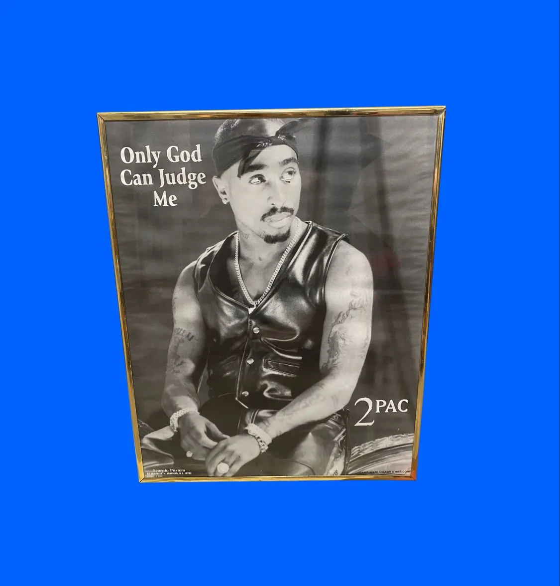 2Pac Tupac Shakur Vintage 90's Framed “only God Can Judge Me” Rap
