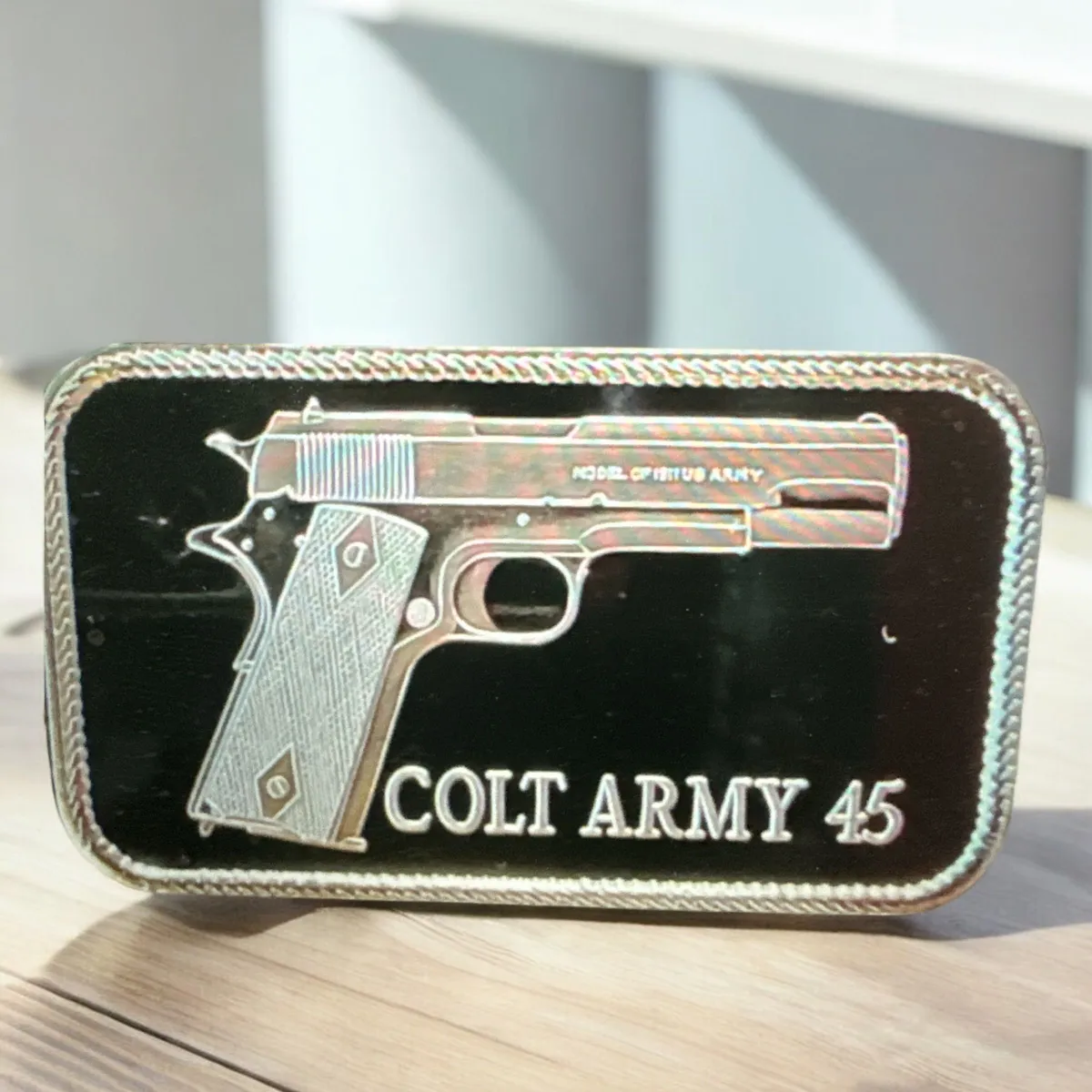1oz純銀バー COLT ARMY 45 コルトアーミー45 Mad Mules 2024 Mad Mules Colt Army 45 Pistol 1 oz Silver Art Bar · Whatnot
