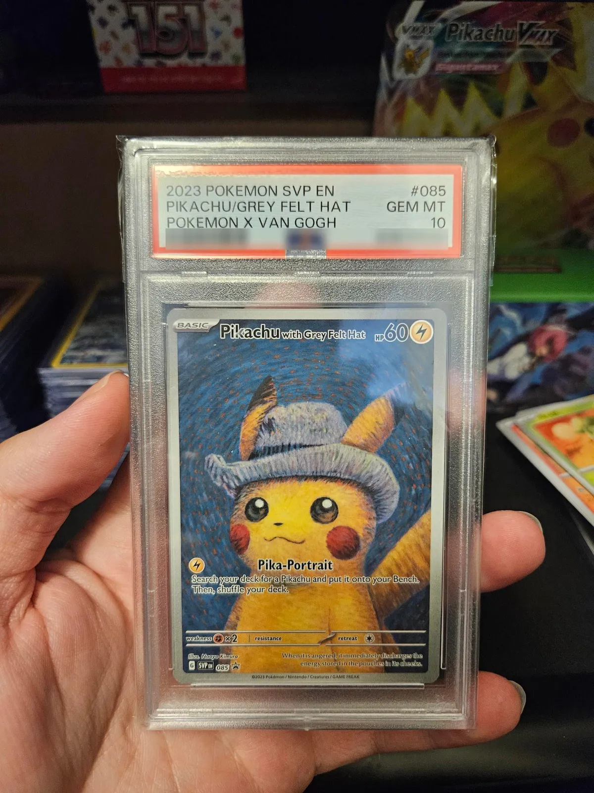 2023 Pokémon Pikachu with Grey Felt Hat PSA 10 GEM MINT Pikachu With Grey Felt Hat 085 Promo Card