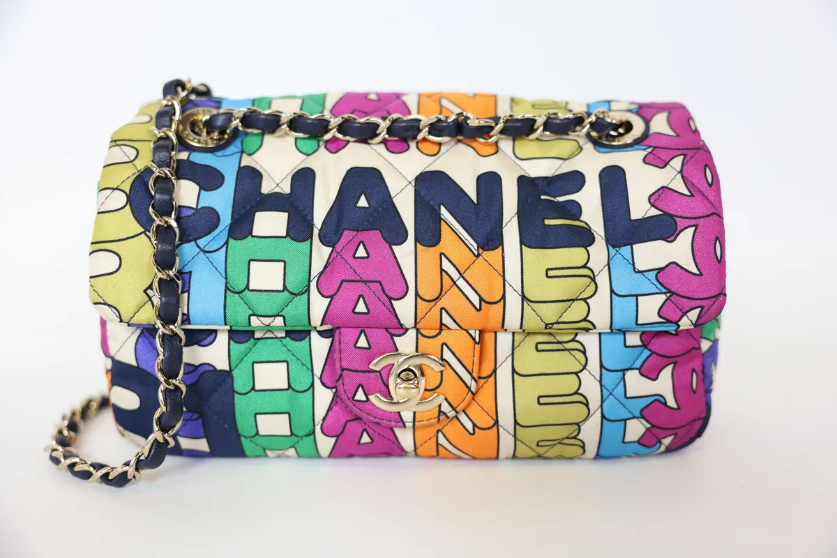 Chanel Rainbow Flap, Multicolor With Gold Hardware, Preowned