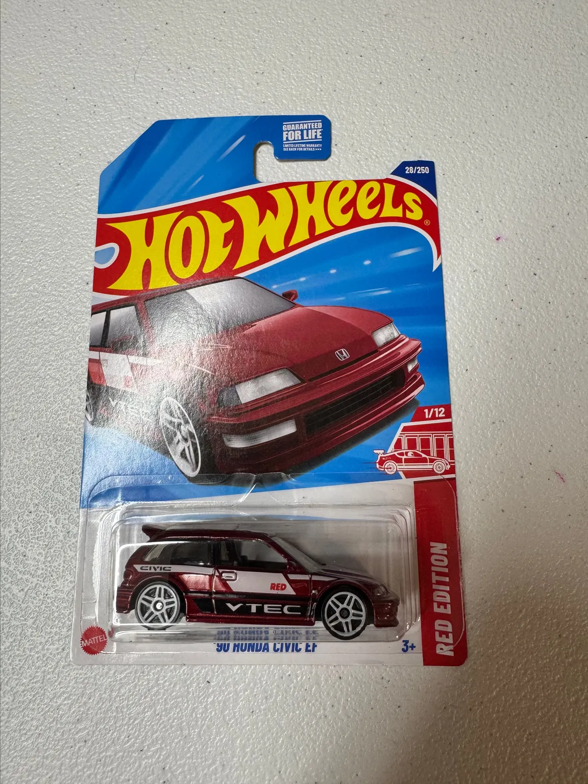 ホットウィール ターゲット限定レッドエディション #1 '90 ホンダシビック 1990 ホンダ シビック EF (レッド) 1/64 スケール ホット