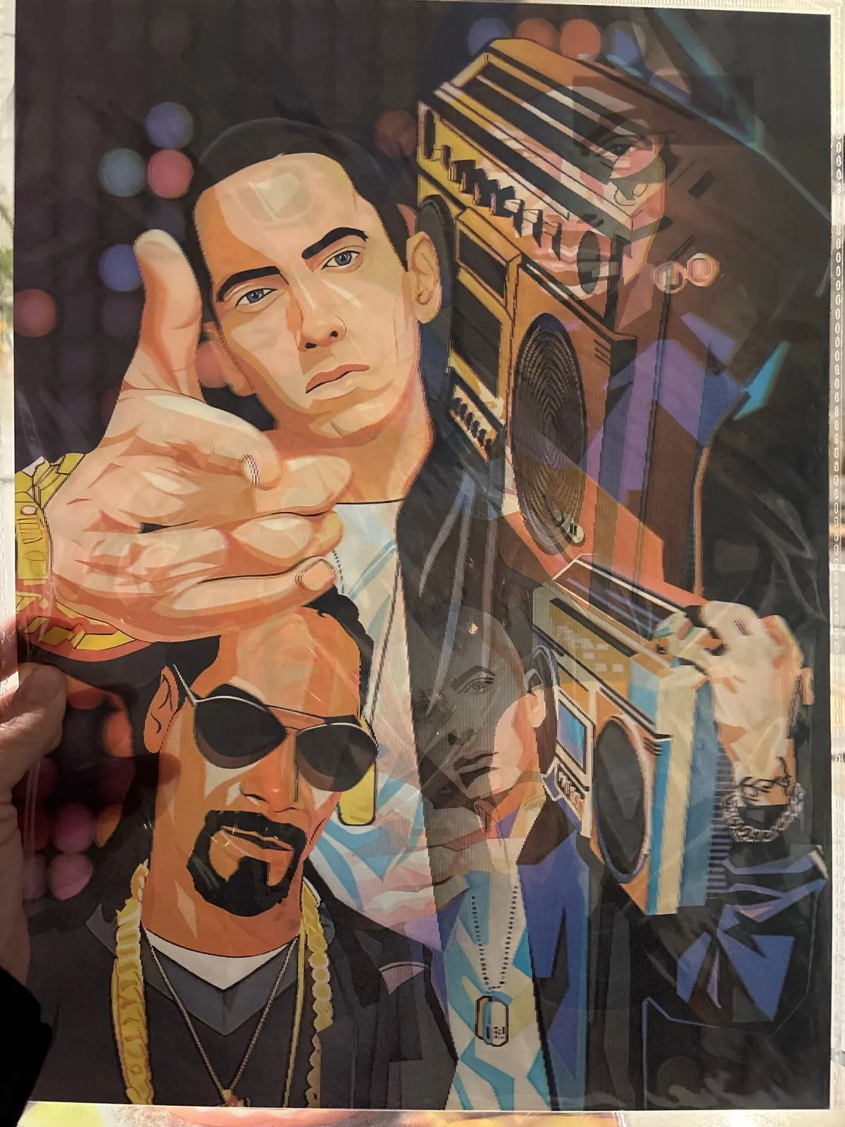 Hip-Hop Legends 3D Lenticular Poster – Snoop Dogg & Rap Icons