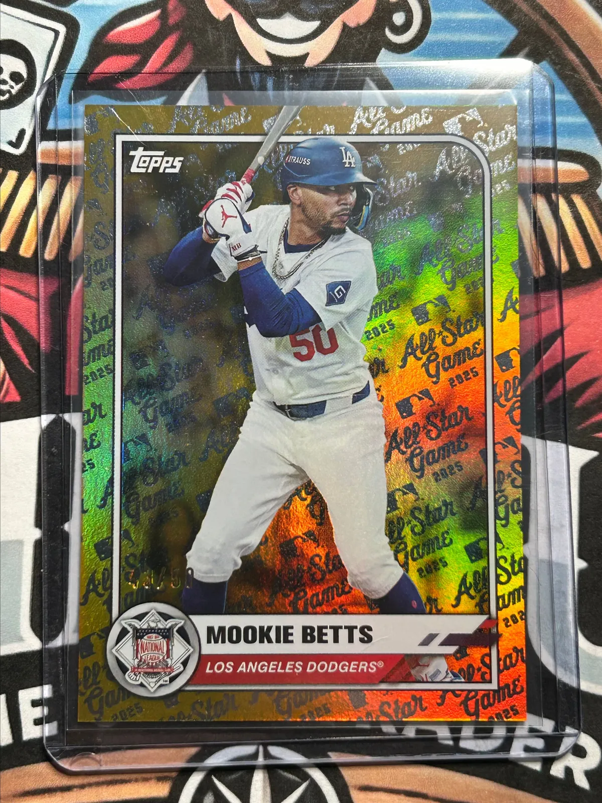 Mookie Betts 2025 Topps All-Star Game Gold Foil /50 #80 Los