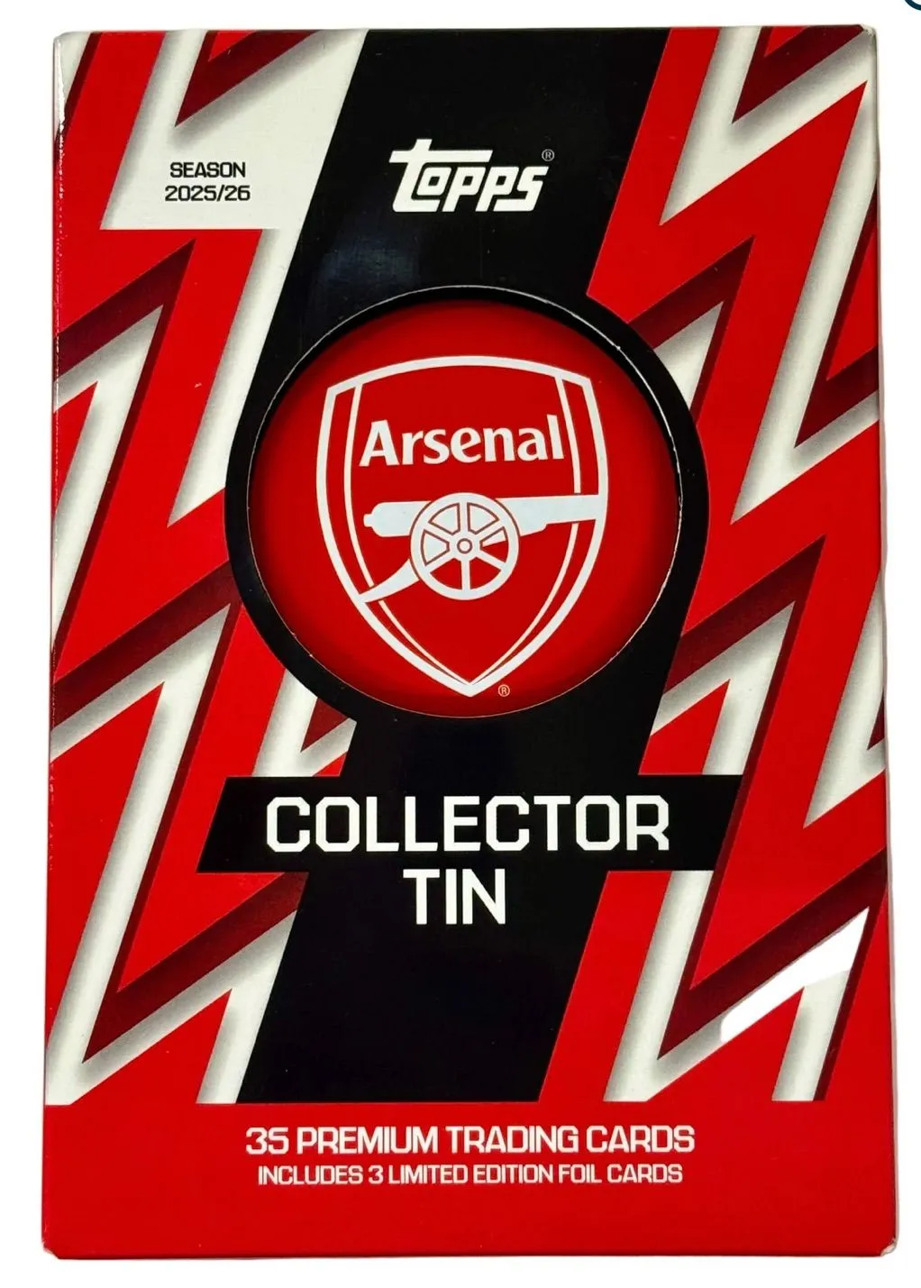 【新品未開封】TOPPS Arsenal Collector Tin アーセナル アーセナル トップス トレーディングカード コレクター ティン 2025/26