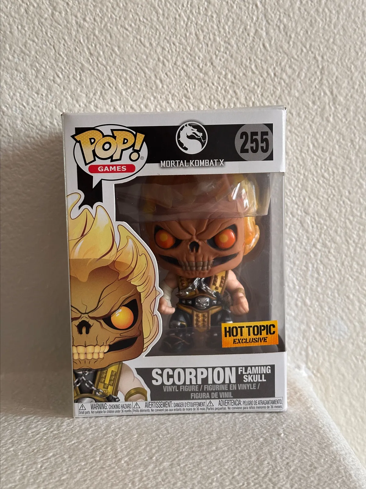 Funko Pop! Mortal Kombat X Scorpion (Flaming Skull) #255 Hot
