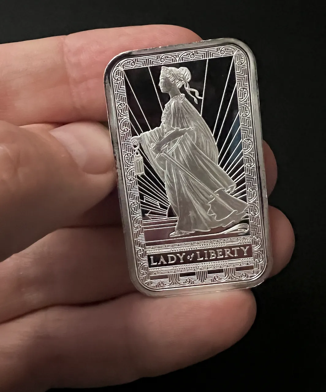 1 Ounce .999 Silver Pamp Suisse Lady of Liberty Bar! · Whatnot