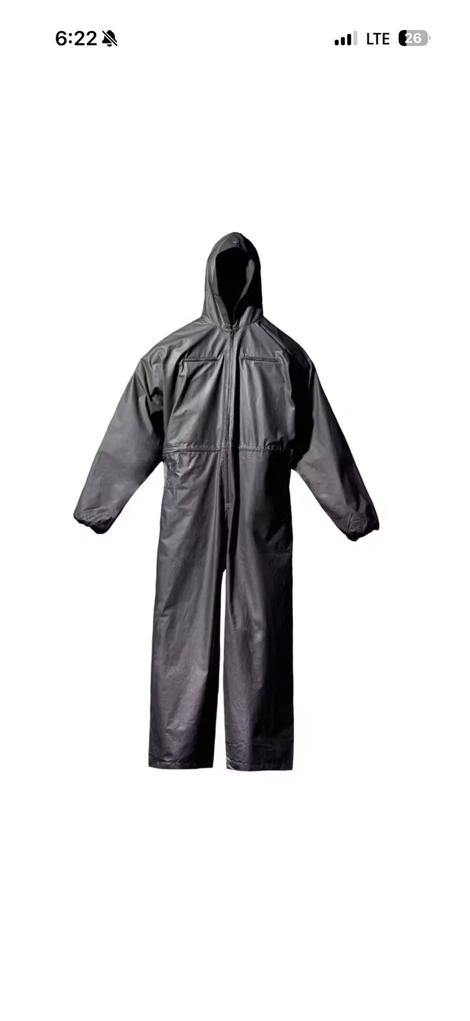 Yeezy Gap Balenciaga Coated Cotton Overalls True Black Large