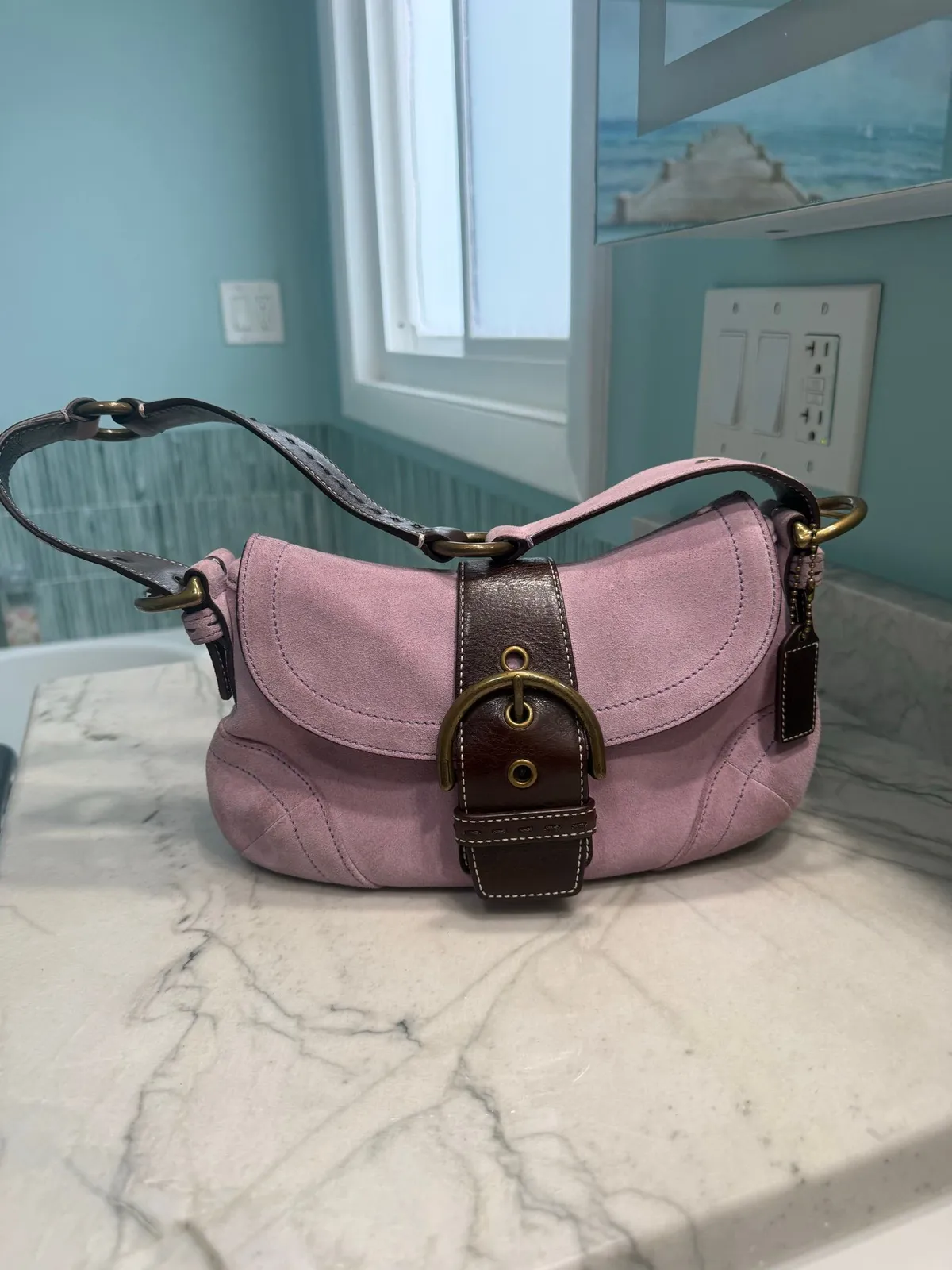 HTF Vintage Coach Suede Soho Flap Lilac Y2K · Whatnot: Shop, Sell