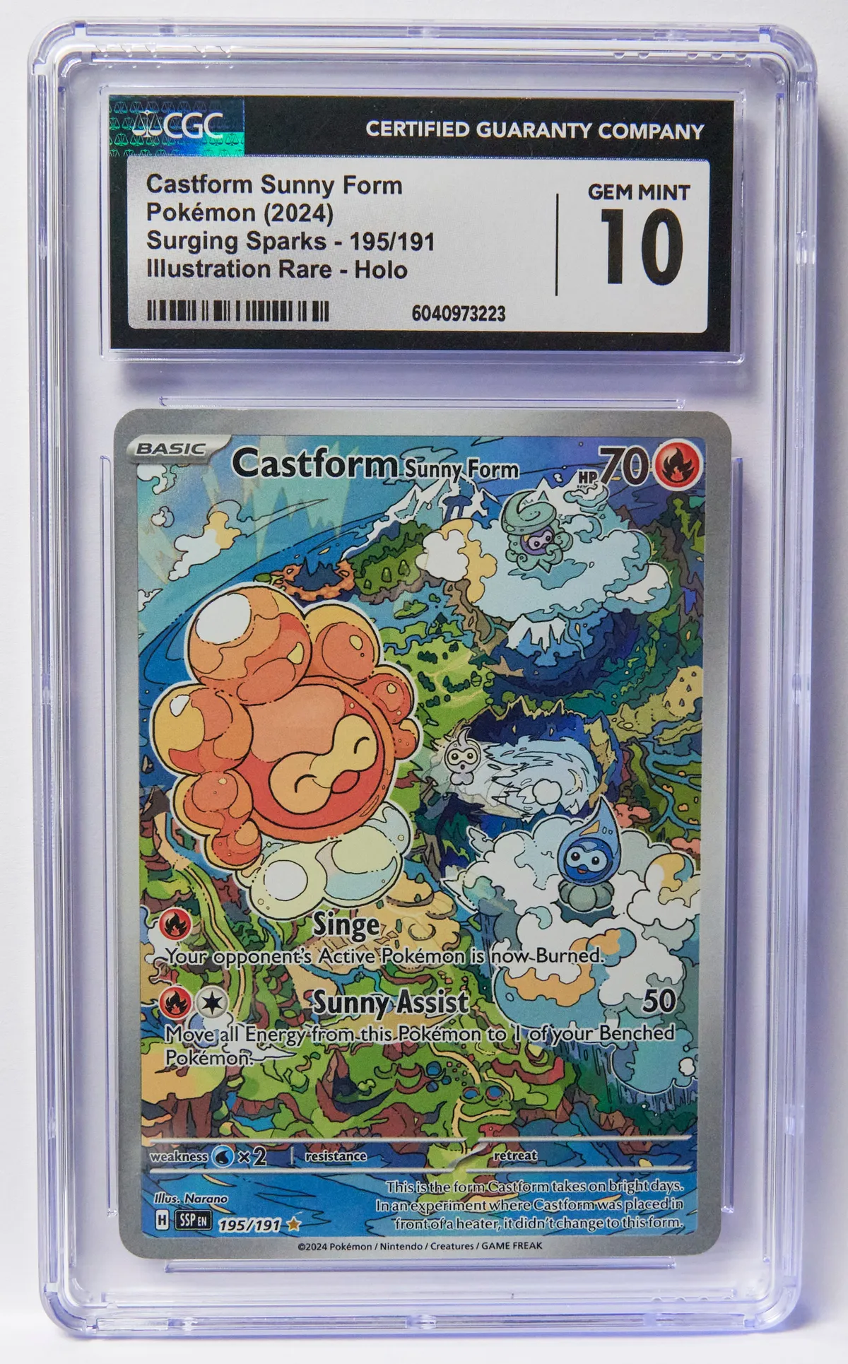 2024 ポケモンカード CASTFORM SUNNY FORM Castform Sunny Form Pokémon (2024) Surging Sparks - 195/191