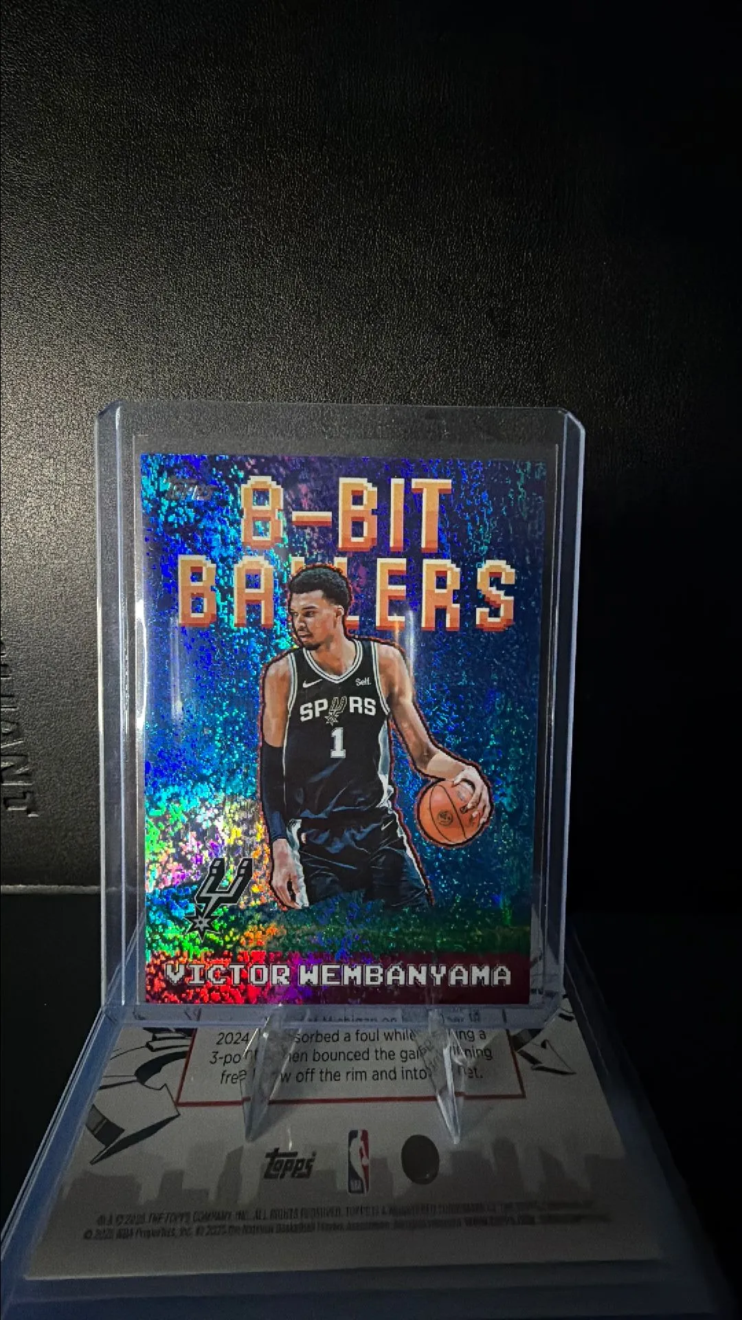 BALLERS ウェンビー Victor Wembanyama 2025 Topps #8B-4 8-Bit Ballers - Blue Holo Foil