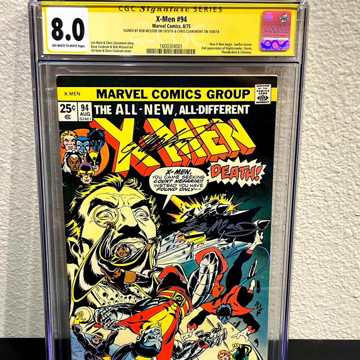 X-Men #94 cgc 8.0 New X-Men Begins (2nd App) 🔑 Signed