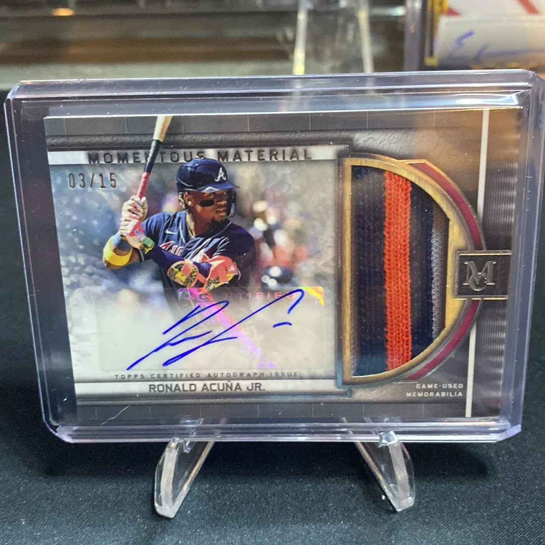Ronald Acuna Jr 2023 Topps Museum Collection relic auto /15 Braves