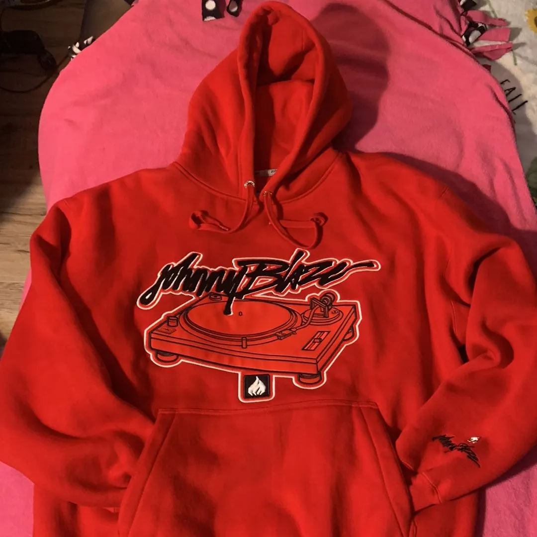 Johnny Blaze Embroidered Vinyl Hoodie · Whatnot: Shop, Sell, Connect