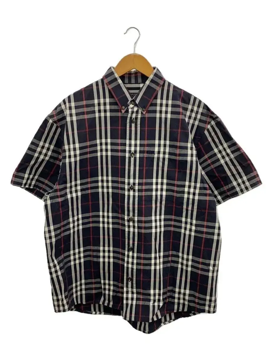 Burberry Gosha Rubchinskiy Embroidered Logo Navy Check Cotton