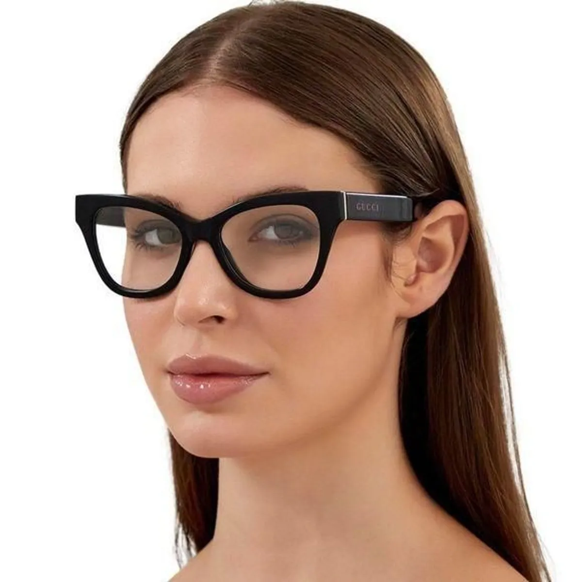 NEW Gucci GG1133O 001 Shiny Black order Cat Eye Women LOGO Eyeglasses