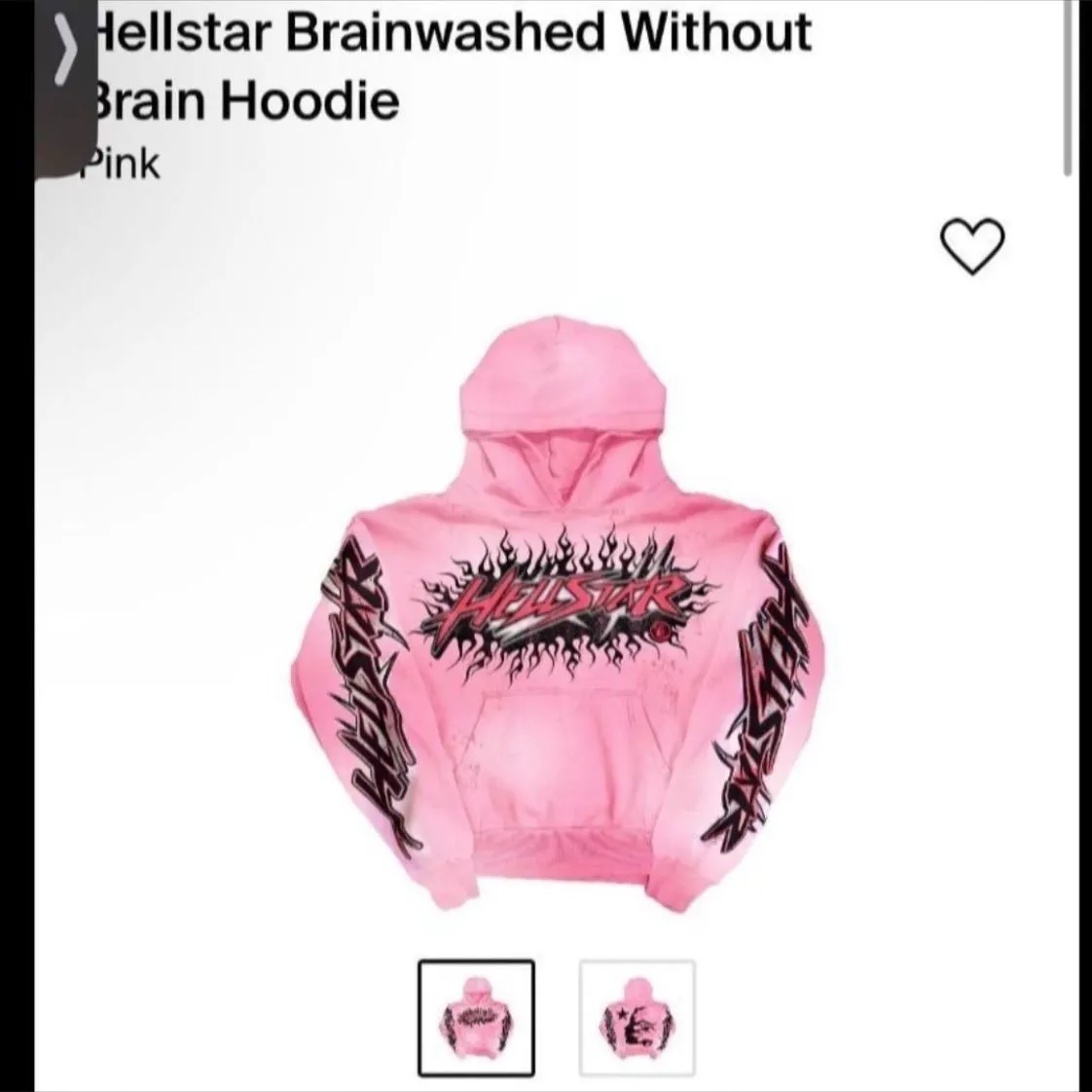 NWT Hellstar brainwashed without brain hoodie pink · Whatnot: Shop