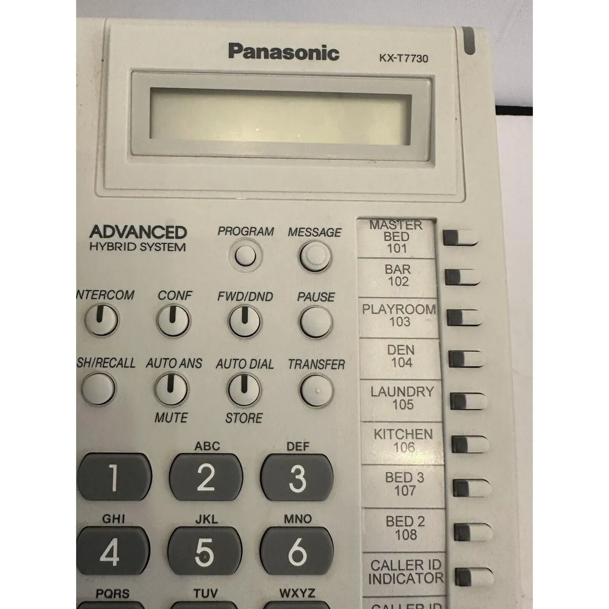 PANASONIC KX-T7730X WHITE ADVANCED HYBRID PBX SYSTEM TELEPHONE ...