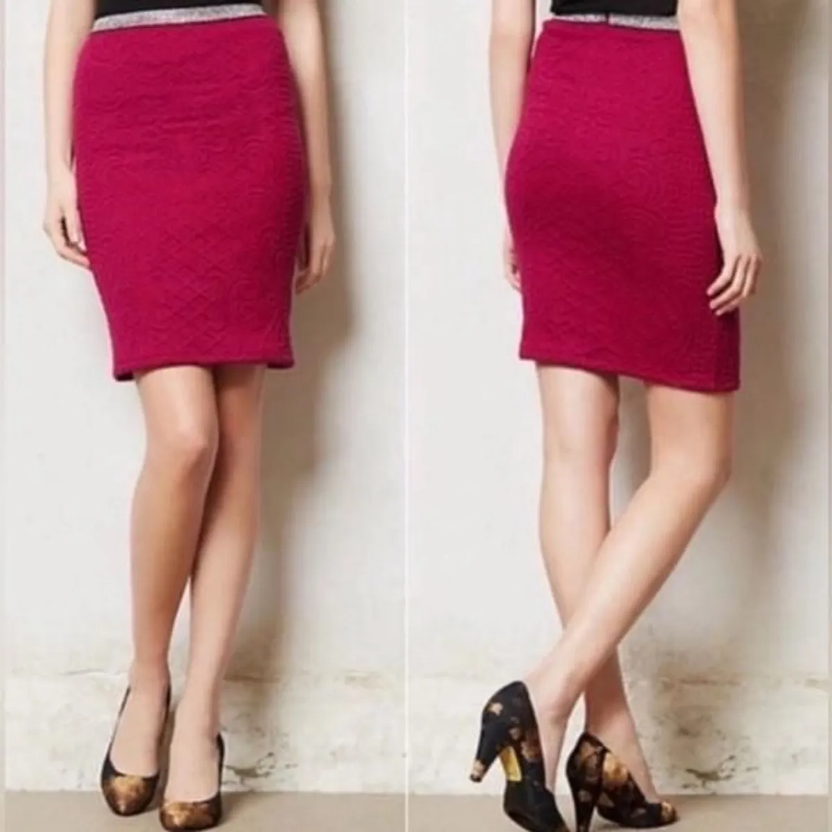 Anthro | Moulinette Soeurs Berry “Megan” Pencil Skirt Size Small ...