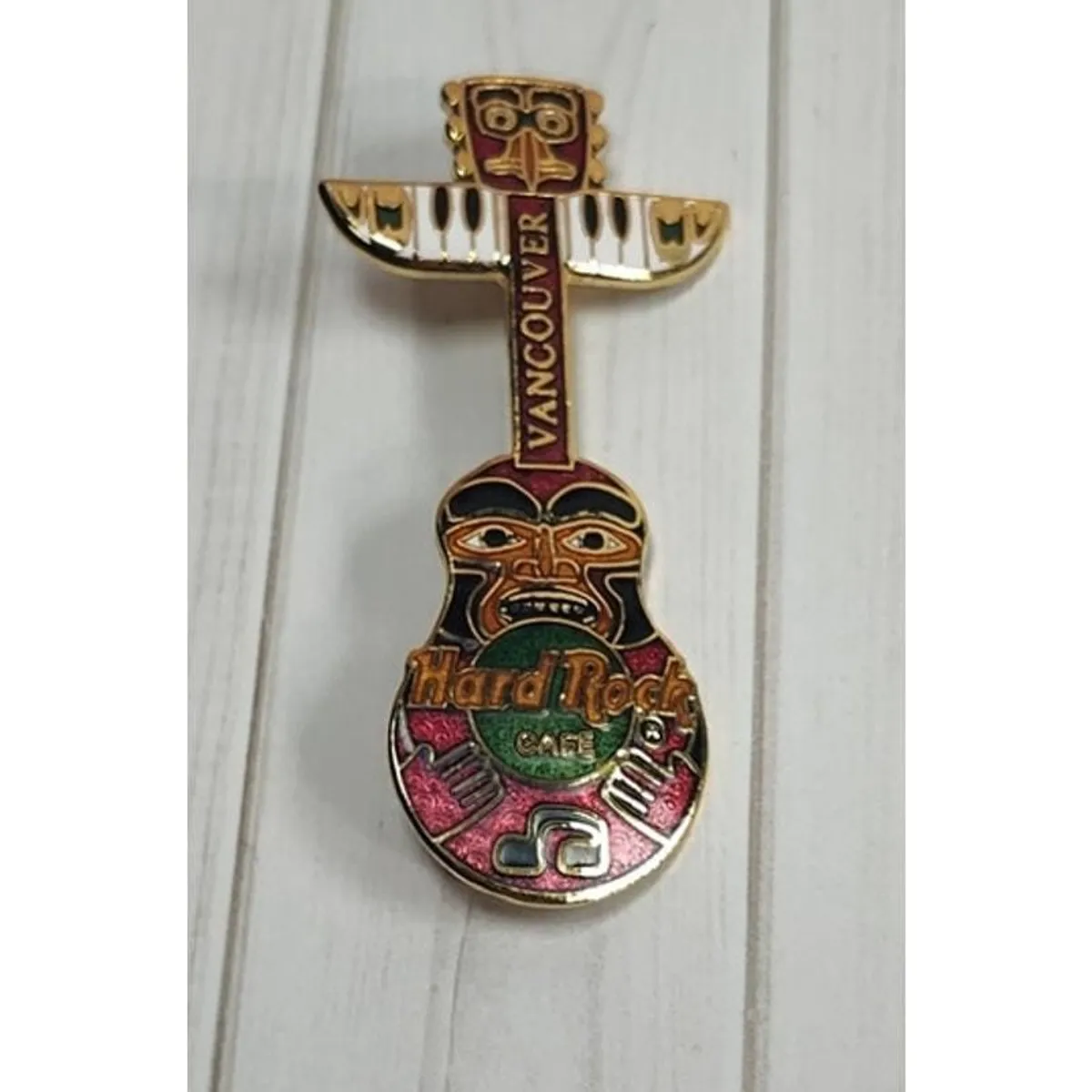 HRC Hard Rock Cafe Northwest Totem Pole Guitar Vancouver BC Canada Pin Whatnot Buy Sell