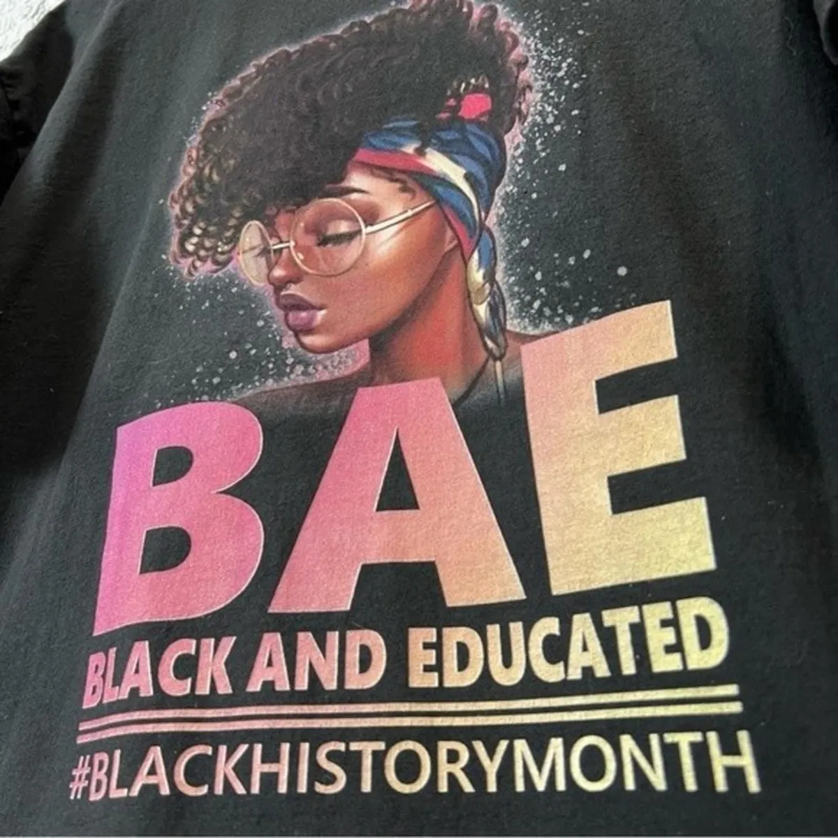 BAE Black and Educated Black History Month T-Shirt XL Extra Large ...