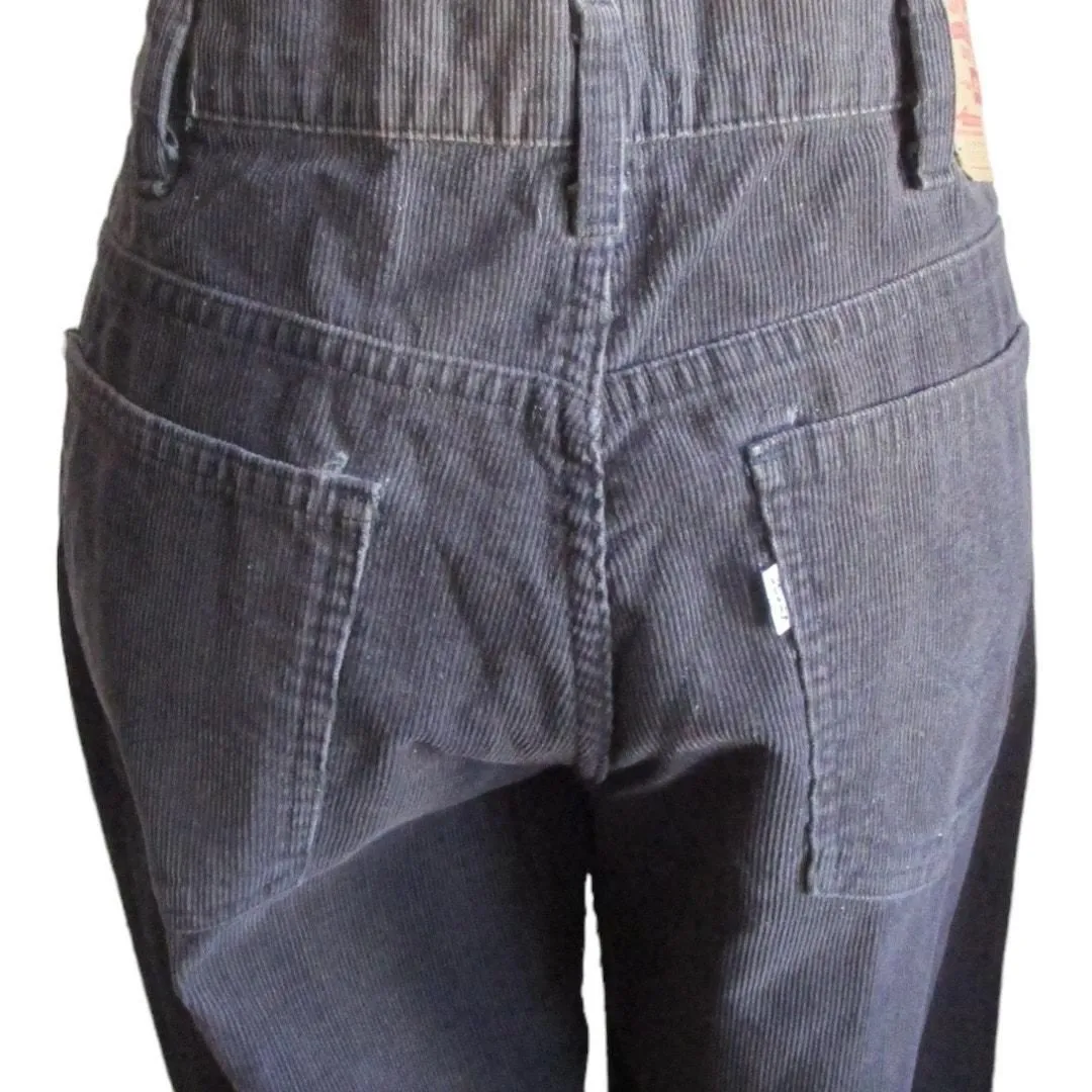 Vintage Levi’s Corduroy 517 Jeans Dark Gray White Tab Boot Cut 34x34 Women 70s · Whatnot Buy