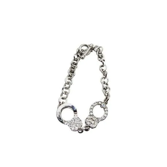 Super Cute Rhinestone NOS Handcuff Bracelet (A1459) · Whatnot: Buy ...