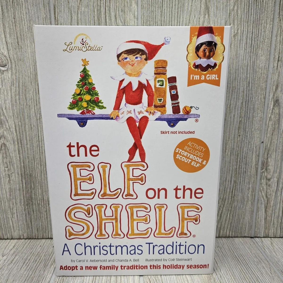 NEW The Elf On The Shelf Brown Eyed Girl Doll Scout Medium Dark Tone W ...