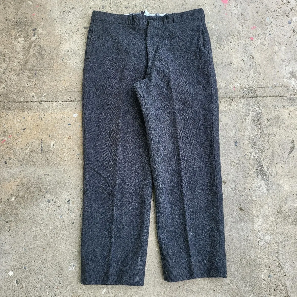Woolrich Wool Pants Size 34x28 Made in USA 70s Gray Outdoors Hunting