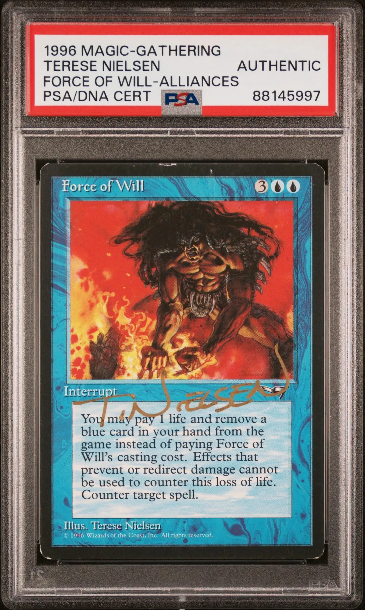 PSA8 意志の力 forceofwill TereseNielsen Foil Painted FOIL Artist Proof 