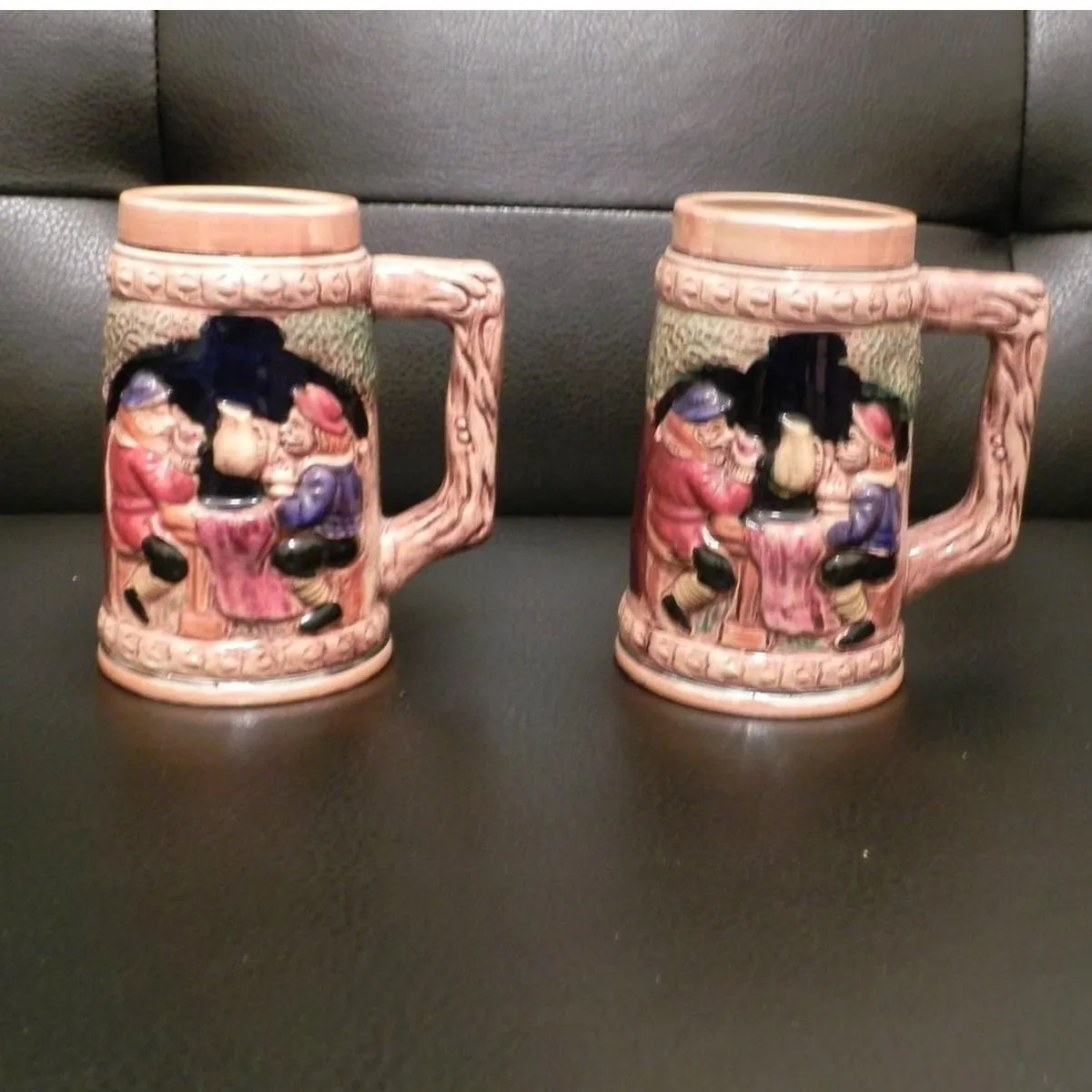 Bavarian Beer mug steins with handle Set of 2 Ceramic · Whatnot: Buy ...