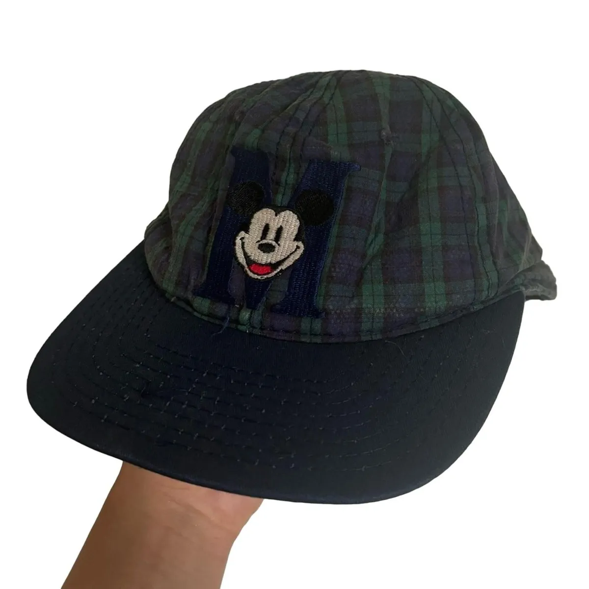 Vintage Y2K Disney Mickey Mouse Embroidered M Blue Green